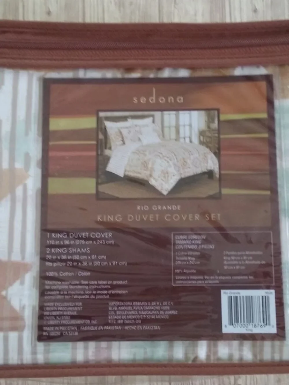 New SEDONA Southwestern Style Duvet Cover KING Size Set